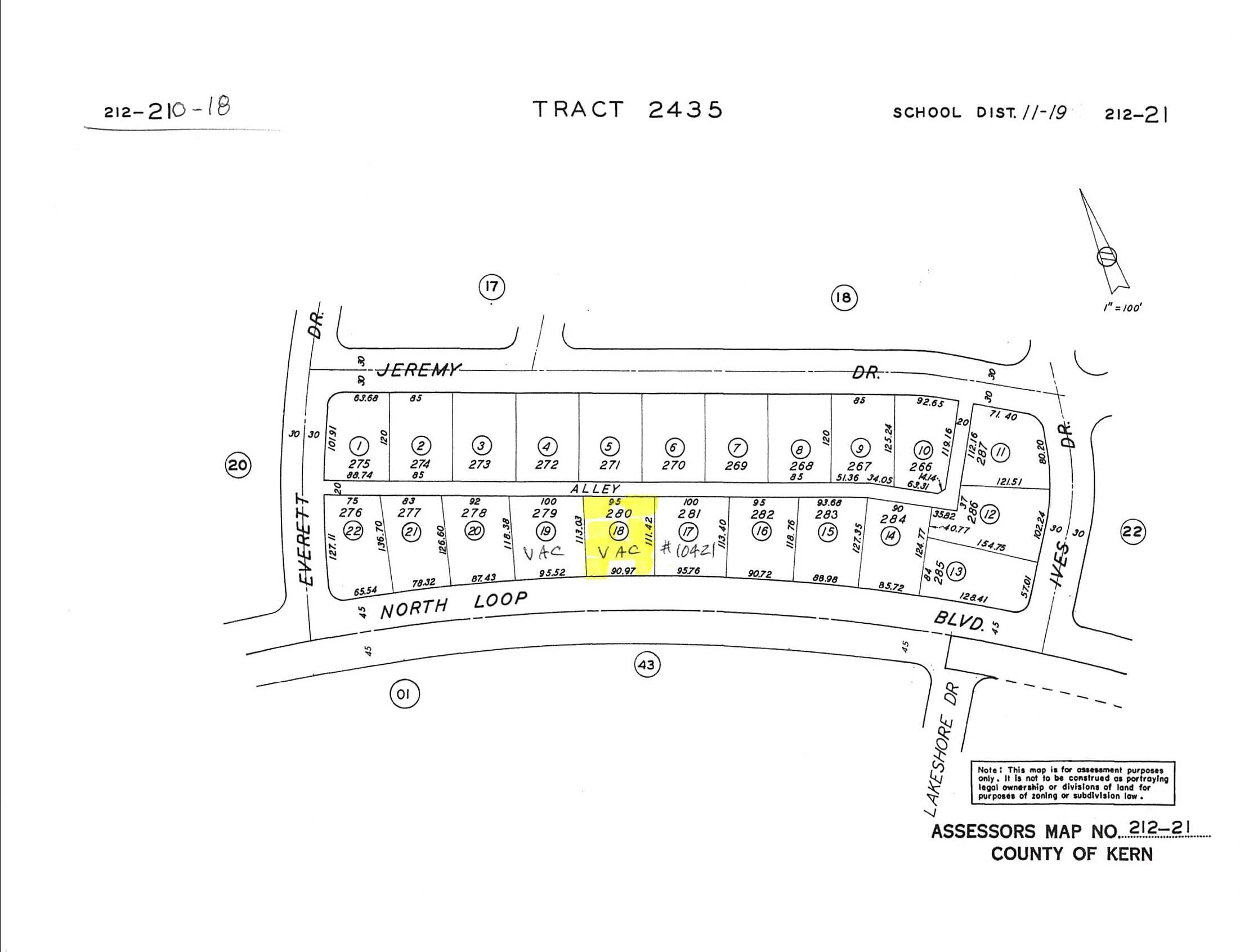 North Loop Blvd-City size lot on the West side of  house at 10421 North Loop Blvd, City of California City, CA 93505