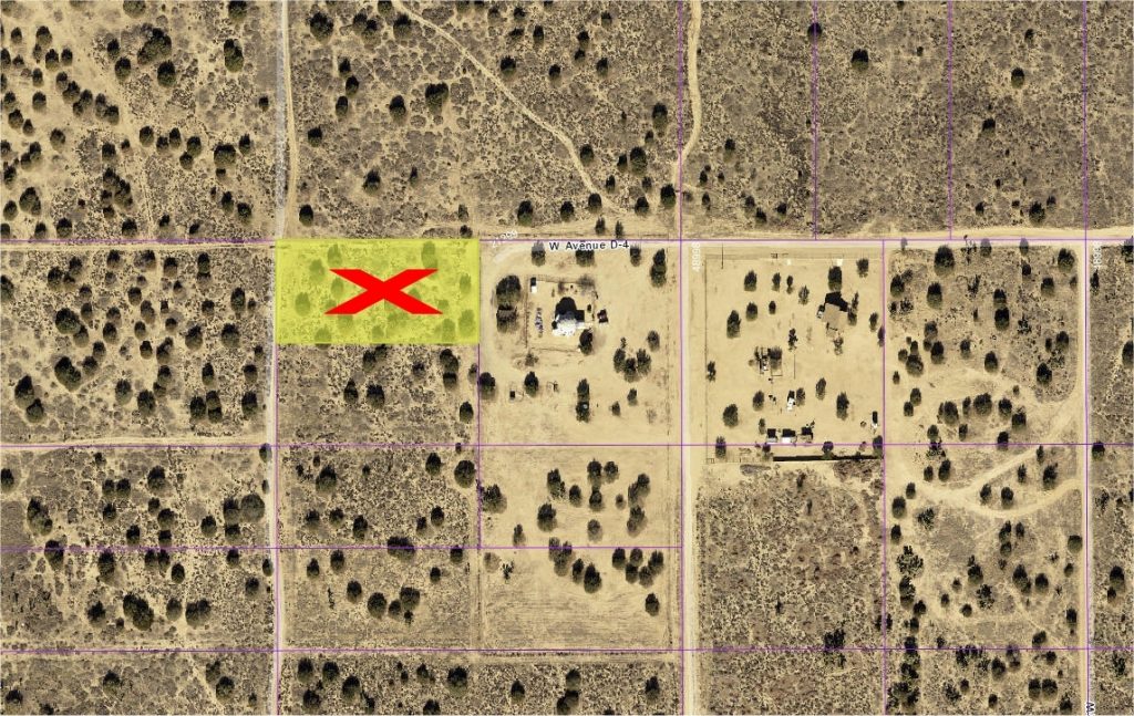 213th St West on Ave D-4, 1.25 Acre Lot one quarter mile south of paved Ave D (HWY 138) West Lancaster, CA 93536