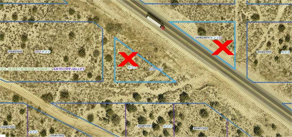 1.83 acres on  Hwy 138 at Ave Z,  Llano, CA  93544