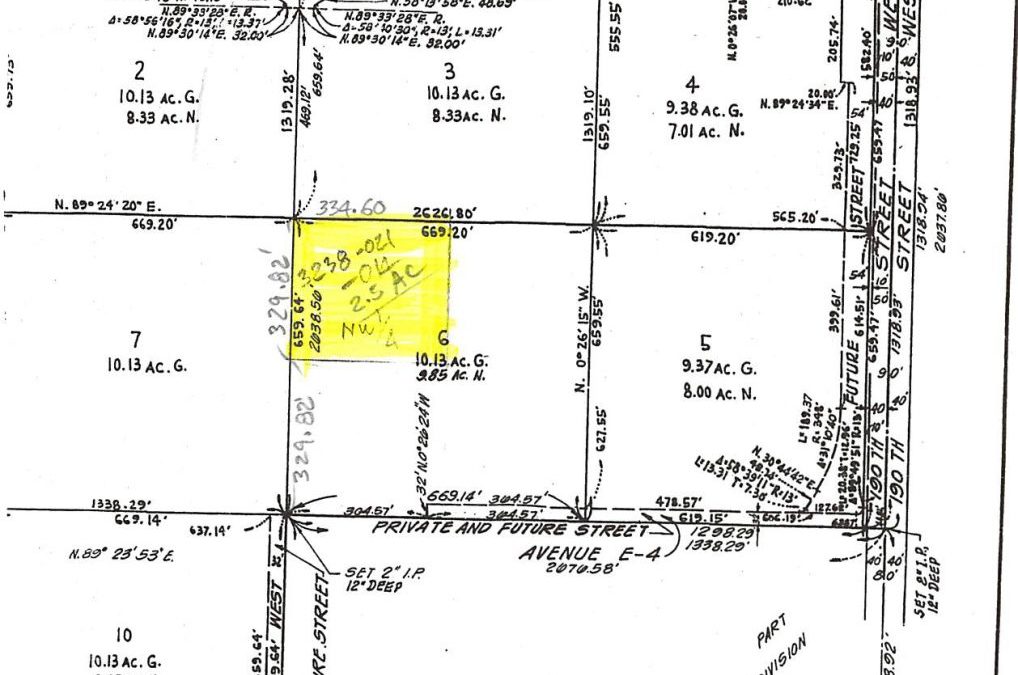 192nd St West at Ave E-2,  2.5 acre parcel  Lancaster, CA 93536